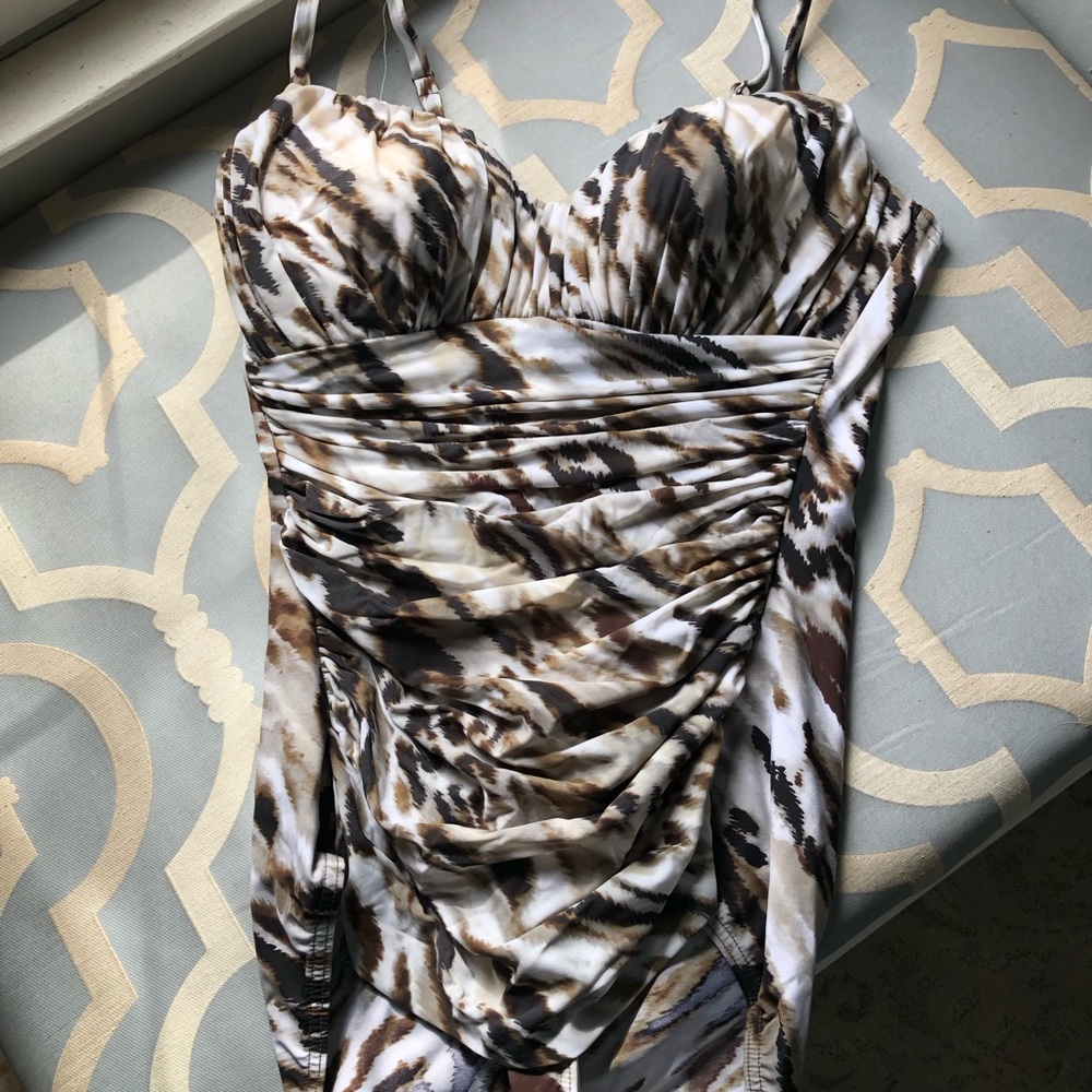 Animal print Miraclesuit swimsuit size 12